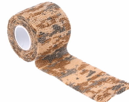 Camouflage Tape 5cm x 4,5m  Bij afname van 3 stuks of meer € 1,- korting per stuk.