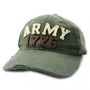 OP=OP Baseball cap stone washed Army 1775 Groen